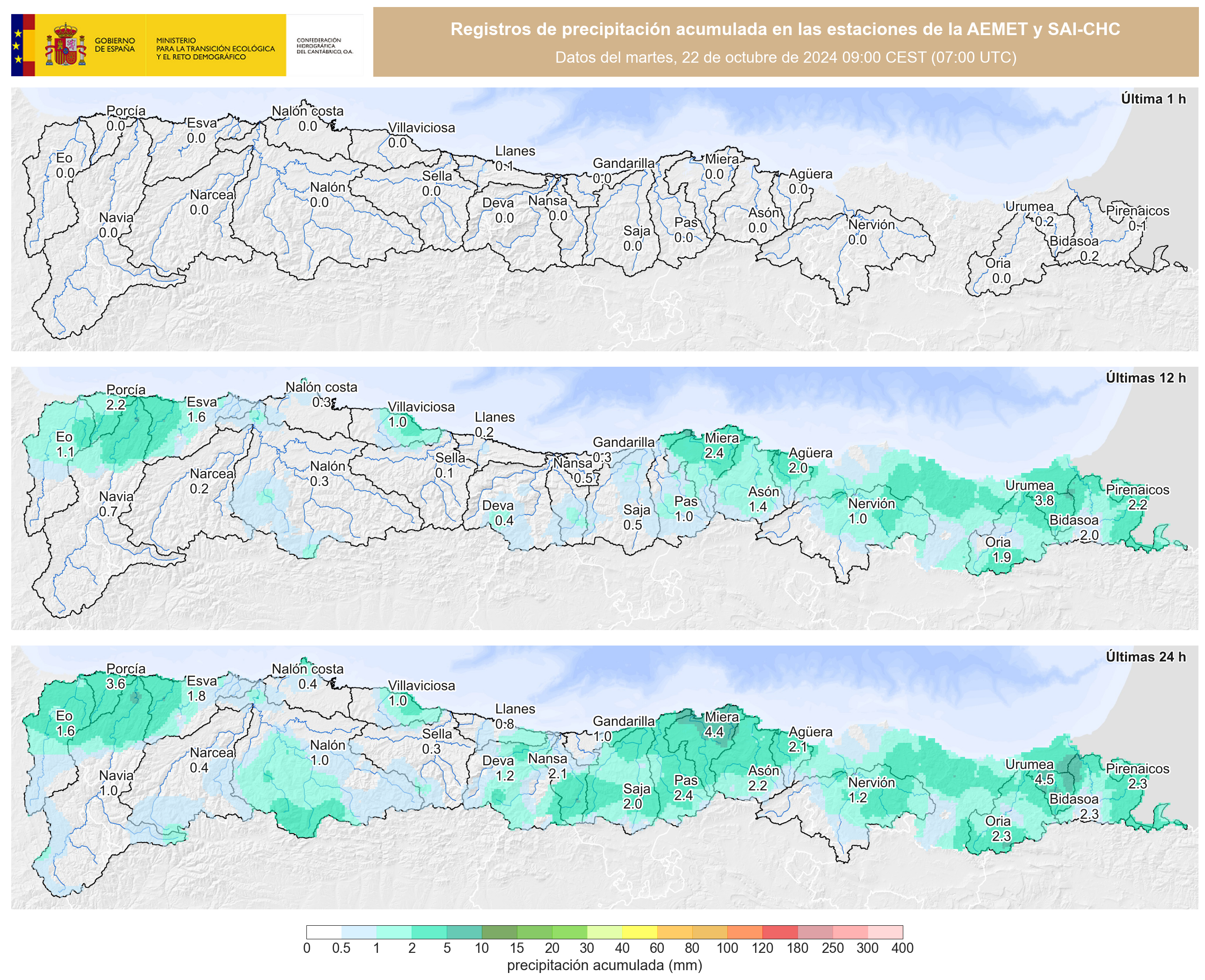 Mapa de precipitación