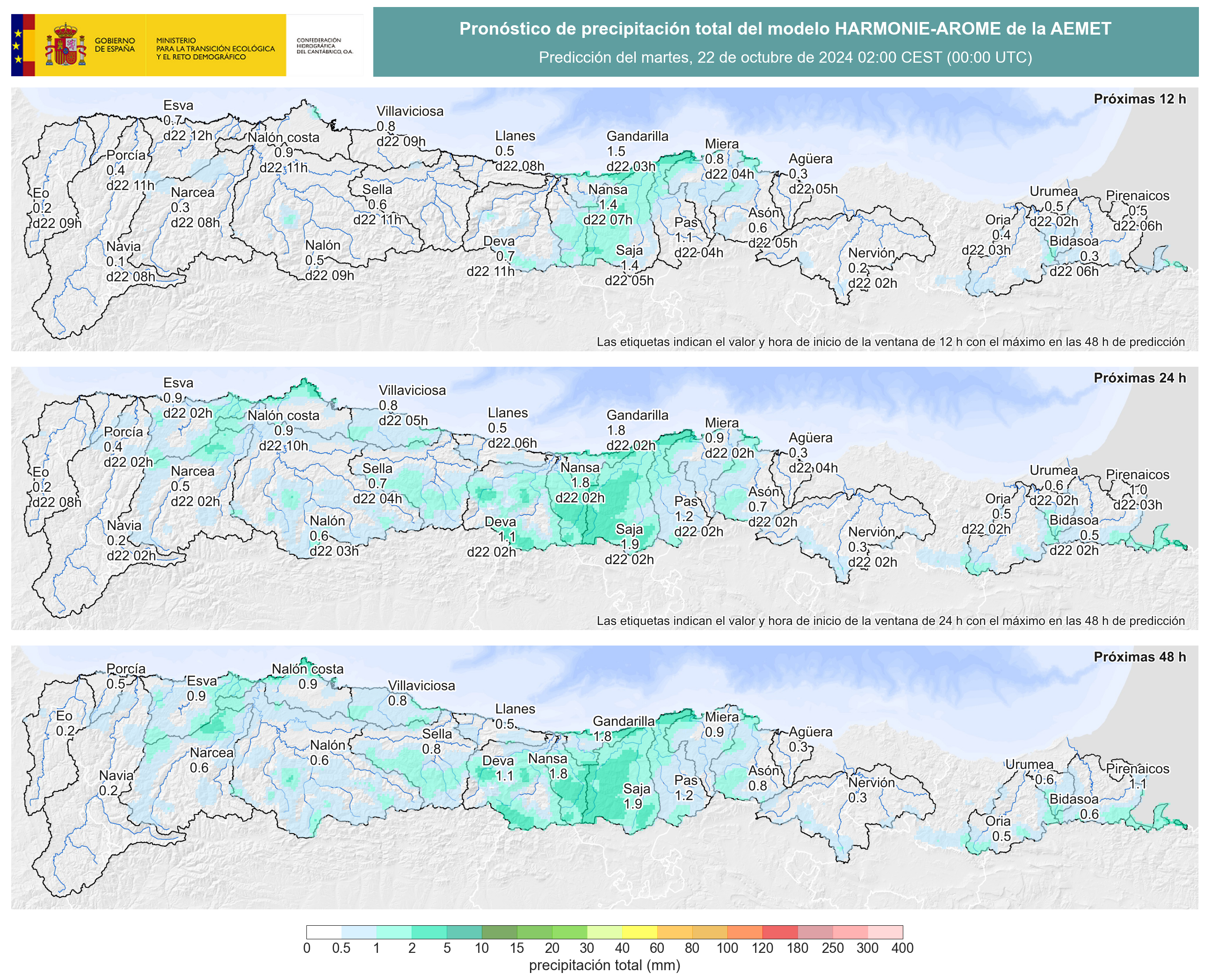 Mapa de precipitación